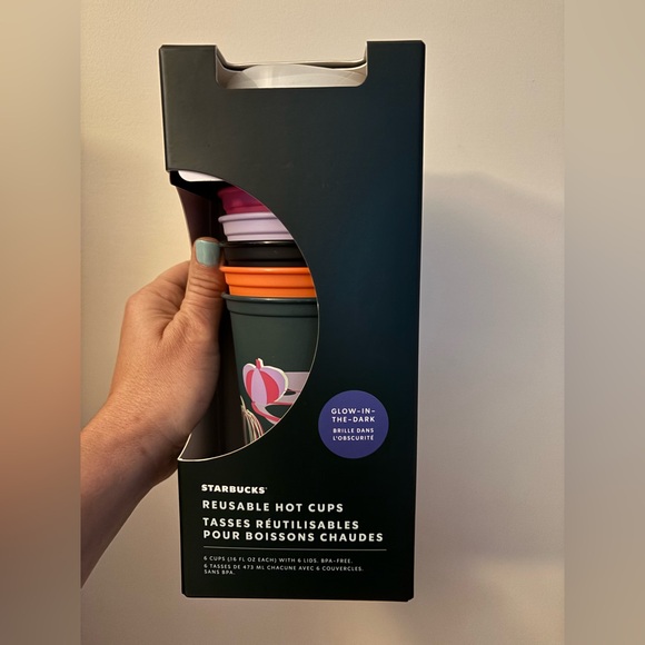 Starbucks Other - Starbucks Glow-in-the-Dark Reusable Cups - Green, Orange, Pink